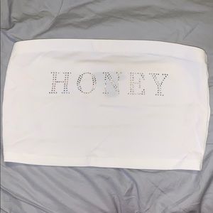 Rinestone strapless top